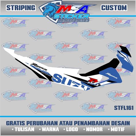 Jual Striping Custom Suka Suka Satria F Facelift Sticker Variasi