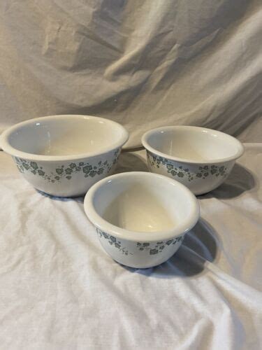 Corelle Coordinates Callaway Ivy Nesting Mixing Bowls 1 2 3 Qt Heavy