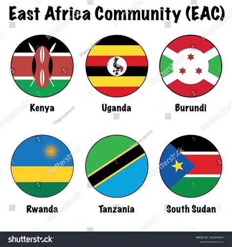 East African Community Eac Flag Vector Stock Vector (Royalty Free ...