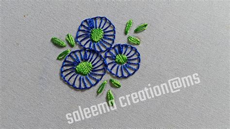 Hand Embroidery Buttonhole Stitch Flower Design Buttonhole Stitch