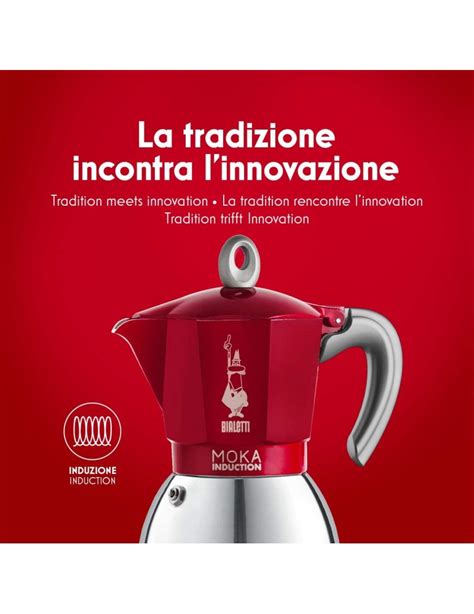 Cafetière Italienne Moka Induction Bialetti 2 tasses Rouge