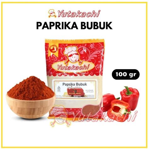 Jual Paprika Bubuk 100gr Yutakachi Paprika Merah Bubuk Bumbu Rempah