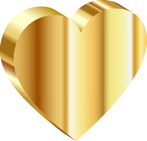 Gold Heart Png Image 3d Heart Heart Of Gold Heart Pictures