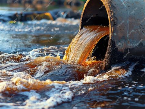 Premium Photo | Water Contamination Pollution Toxic Spill An alarming view of a toxic spill ...