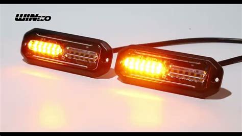 Amber White Grille Strobe Light For Caution Verchiles Youtube