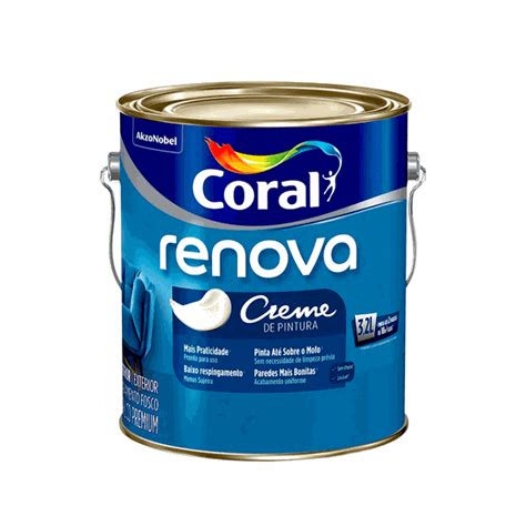 Tinta acrílica Renova Branco 3 6L Coral TINTAS SÃO MIGUEL