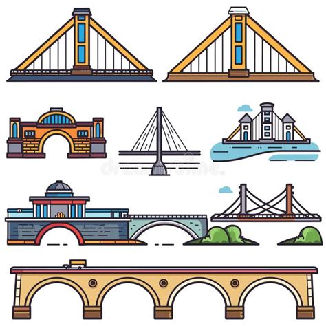 architectural bridges stock illustrations  architectural bridges