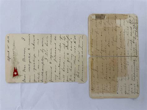 Titanic survivor’s haunting letter written days before sinking sells ...