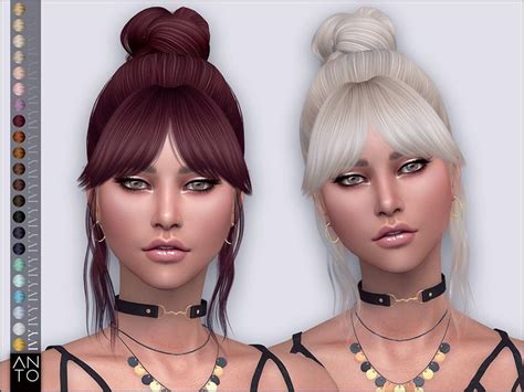 The Sims Resource S Ivy Hair By Anto Short Hairstyles Sims Hairs