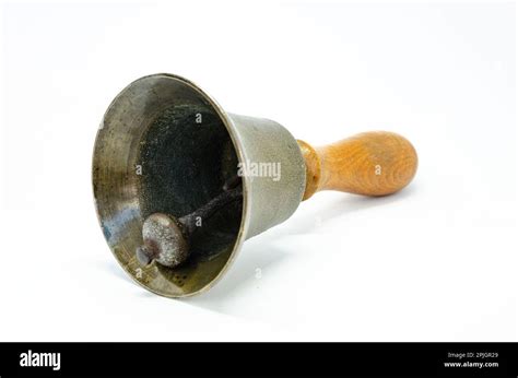 A School Hand Bell Isolated Against A White Background Stock Photo Alamy