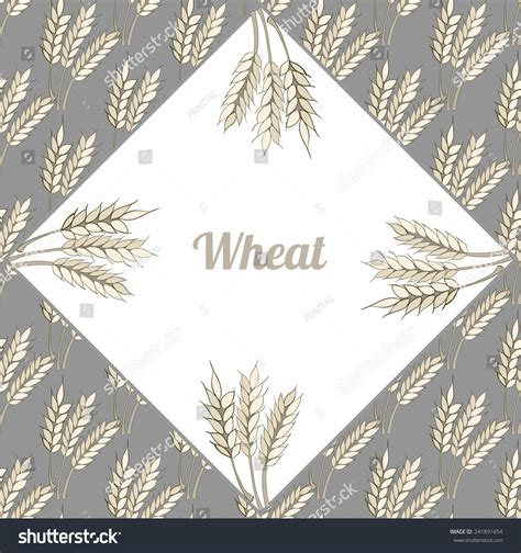 Vector Wheat Border Vector Wheat Frame Stock Vector (Royalty Free ...