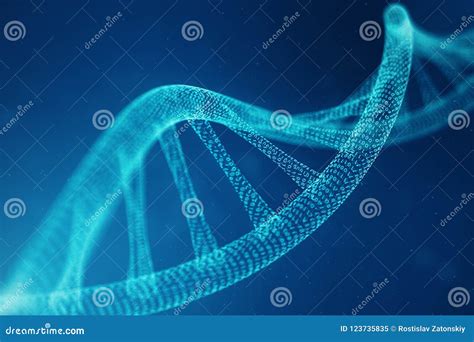 Artifical Intelegence Dna Molecule Dna Is Converted Into A Binary Code