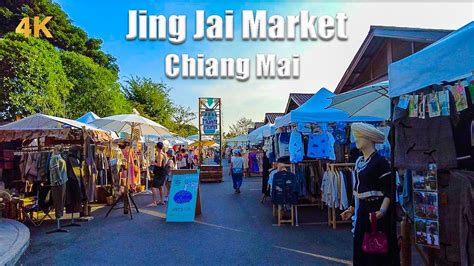 4k🇹🇭 Walking At Jing Jai Market Chiang Mai Thailand Best Organic