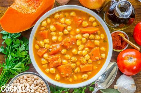 Receta De Potaje De Garbanzos Con Calabaza