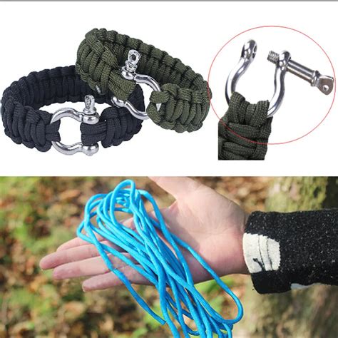 Outdoor Camping Rescue Paracord Bracelet Men Survival Parachute Cord