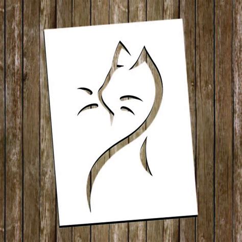 Cat Paper Cutting Template Cat Papercut Cat Cut Out Cat Cutting Cat