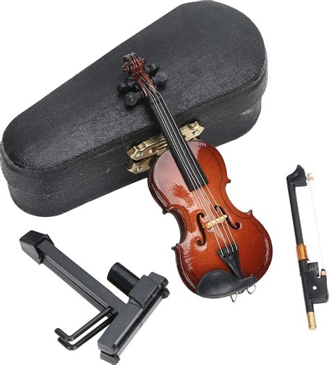 Mini Violin Model Miniature Musical Instrument Toy Wooden Miniature