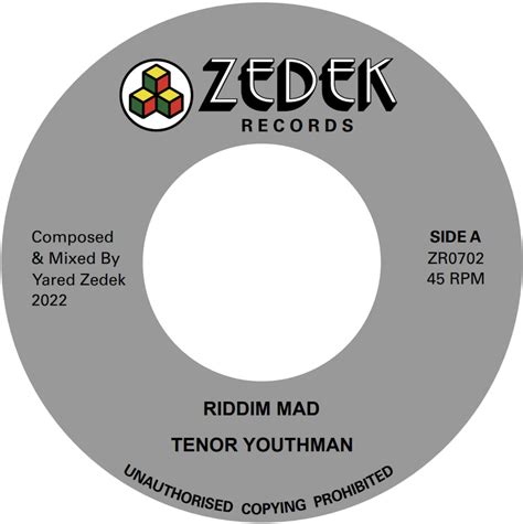 Tenor Youthman Riddim Mad Zedek Records