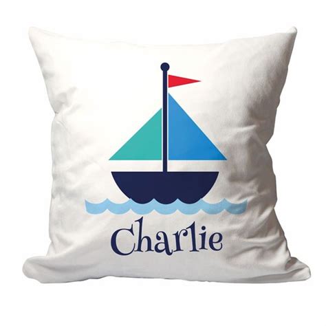 Personalized Sail Boat Pillow Signals Ra0452