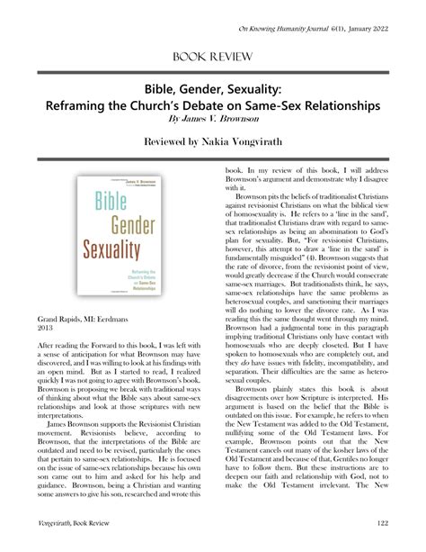 Pdf Bible Gender Sexuality Reframing The Churchs Debate On Same