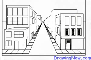 How To Draw 1 Point Perspective Buildings