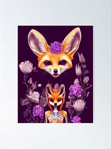 "Fennec Fox Skeleton Art" Poster for Sale by Alahyanemohamed | Redbubble