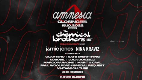 Amnesia Anuncia El Line Up Para Su Closing Festival Festival Season