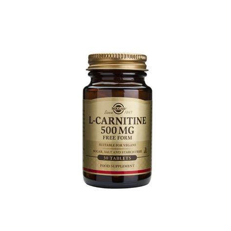 L Carnitina 250 Mg 30 Comprimidos Solgar