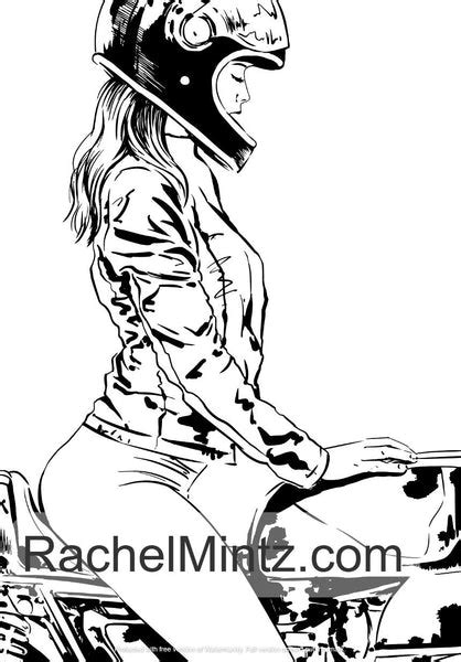 Sexy Biker Chicks Coloring Book For Adults Hot Motorcycles Girls Ar Rachel Mintz Coloring Books