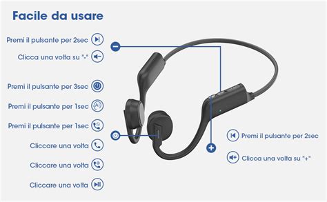 IFECCO Cuffie Conduzione Ossea Bluetooth 5 3 Open Ear Auricolari