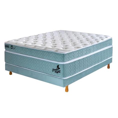 Cama Box Casal Colch O Molas Ensacadas Pillow In Fresh Night Mentol