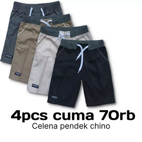 Promo Celana Pendek Chino Pria Original Terbaru Kolor Rip Pinggang