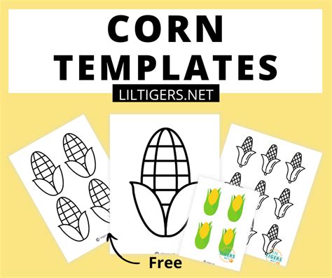 Free Printable Corn Templates For Fall Crafts Lil Tigers