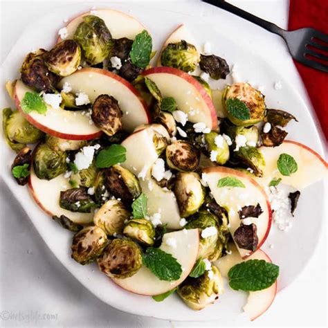 Roasted Brussels Sprouts Salad With Apples Betsylife