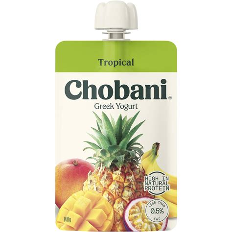 Chobani Greek Yoghurt Tropical 140g Woolworths