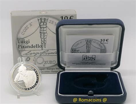 Euro Italy Luigi Pirandello Silver Proof Romacoins