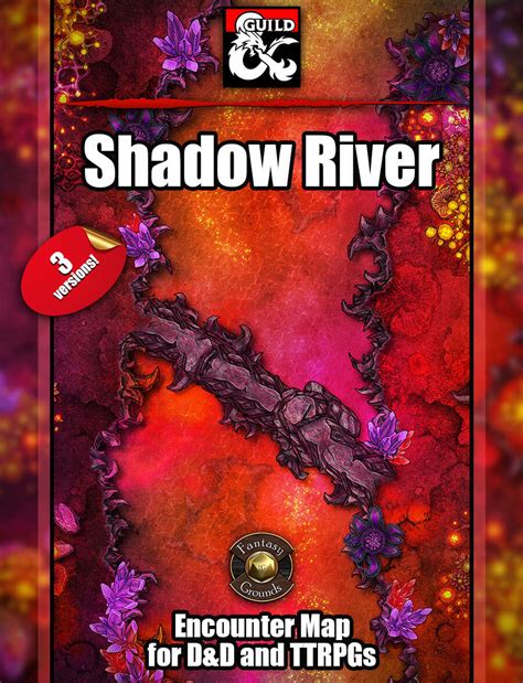 Shadowflame River Battlemap W Fantasy Grounds Support Ttrpg Map Dungeon Masters Guild