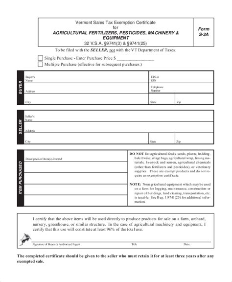 Exemption Certificate Form Tutore Master Of Documents