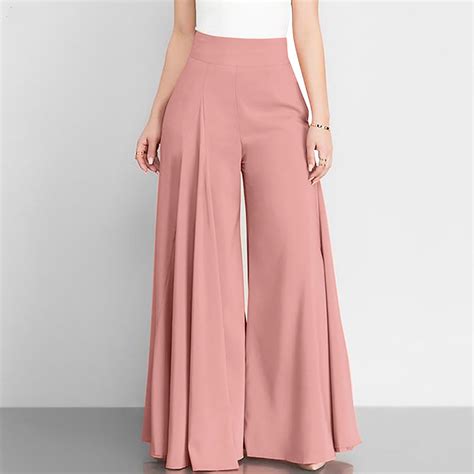 Puntoco Mujer Casual Sólido Elegante Cintura Alta Pantalones De Pierna