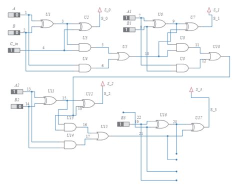 4 Bit Adder Circuit Diagram