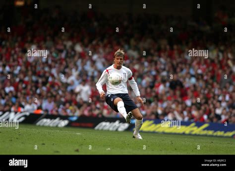 David Beckham England Captain World Cup Qualifying Wales and England ...