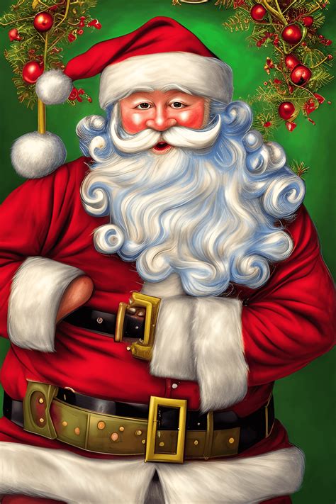 Adorable Irish Santa Claus Portrait 3d Art · Creative Fabrica