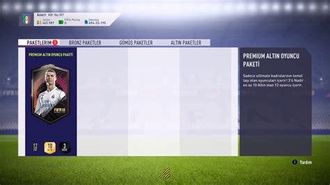 FIFA18 Ultimate Team Premium Altın Oyuncu Paket Açılımı YouTube