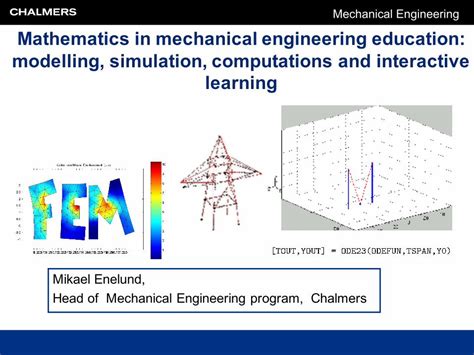 Pdf Mathematicsinmechanicalengineeringeducation Modelling