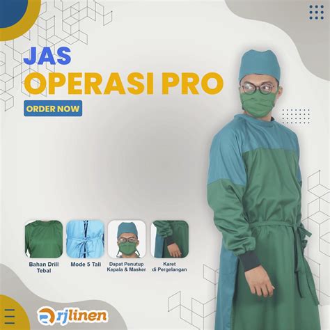 Jual Jas Operasi Pro Jubah Operasi Perawat Premium Surgical Gown