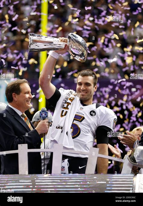 Joe Flacco Super Bowl Trophy Hi Res Stock Photography And Images Alamy