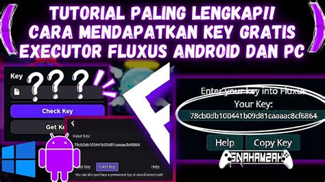 Cara Get Key Mendapatkan Key Gratis Fluxus Executor Android Pc