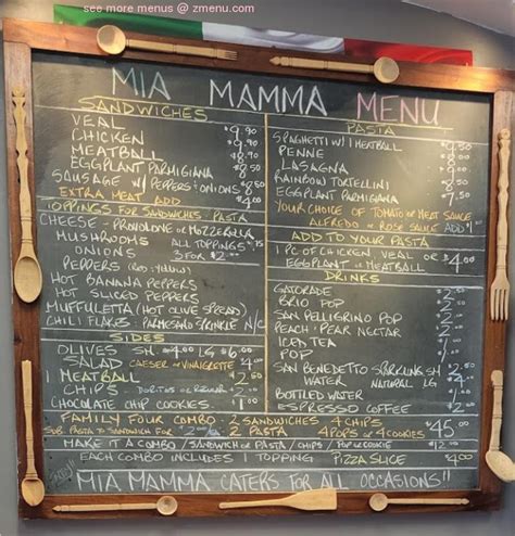 Menu At Mia Mamma Restaurant Guelph