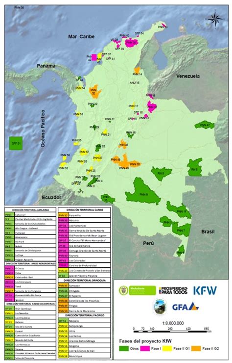 Dónde trabajamos Parques Nacionales Naturales de Colombia