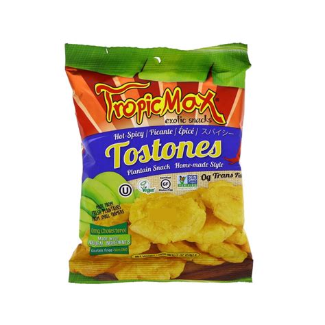 Tropic Max Gluten Free Hot And Spicy Tostones Plantain Snack 57g Online